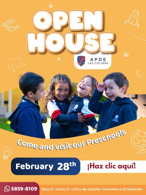 Open House febrero 2026 en Colegio APDE Las Colinas